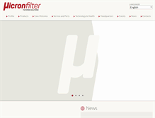 Tablet Screenshot of micronfilter.it